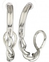 T Tahari Silver Tone Twist Hoop Earrings