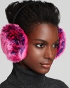 Turn up the volume with kate spade new york's plush faux fur earmuffs-in electric pink and purple, or neutral black, white and gray.