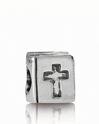 An elegant sterling silver Bible charm adds stunning significance to your PANDORA collection.