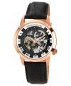 Expose your love for Vince Camuto with this exhibition dial watch.