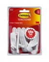 Command Medium Hooks, White, 6-Hook