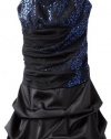 Ruby Rox Kids Girls 7-16 Sequin Pick-Up Dress, Black/Royal, 12