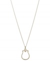 Fossil's understated approach pays off in this charm necklace. Crafted from gold-tone mixed metal, the chain features flower detail and a lobster-claw closure with a vintage-inspired charm at the center. Approximate length: 20 inches + 2-inch extender. Approximate drop: 1-1/3 inches.