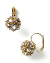 A festive look from kate spade new york, this ball drop earring is handcrafted from gleaming 12 Kt. gold with stone accents.