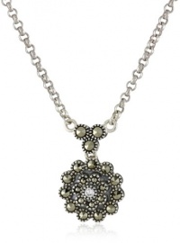 Judith Jack Starlight Sterling Silver and Marcasite Mini Pendant Necklace