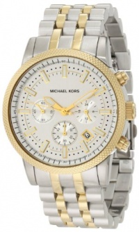 Michael Kors Scout Silver Dial Chronograph Two Tone Mens Watch MK8238