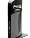 Plugable UD-3000 USB 3.0 Universal Docking Station for Windows 8, 7, XP (DVI, VGA, or HDMI to 2048x1152, Gigabit Ethernet, Audio, 2 USB 3.0 Ports, 4 USB 2.0 Ports, 4A AC Power Adapter)