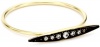 Mizuki 14k Gold White Diamond Icicle Ring with Blackened Finish