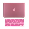 TopCase 2 in 1 Rubberized PINK Hard Case Cover and Keyboard Cover for Macbook Pro 13-inch 13 (A1278/with or without Thunderbolt) with TopCase Mouse Pad