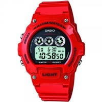 Casio W-214HC-4AVCF Mens Red Chronograph Watch