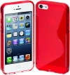 Cimo S-Line Back Case Flexible Cover TPU for Apple iPhone 5 - Red