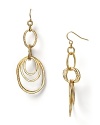 Offset your look with these chic hammered drop earrings from Lauren Ralph Lauren.