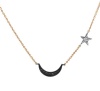 Meira T 14K Gold Diamond Crescent Moon and Star Necklace