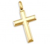 14k Yellow Gold Cross Crucifix Pendant Charm Plain