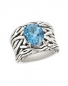 Effy Jewlery Balissima Lagoon Blue Topaz Ring, 5.70 TCW Ring size 7