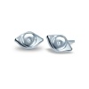 Alex Woo Mini Additions Sterling Silver Evil Eye Earrings