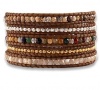 Chan Luu Multi Mix Wrap Bracelet on Natural Brown Leather