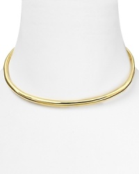 Alexis Bittar's thin gold collar is a striking example of the label's contemporary edge. With modernism a key trend, this piece lends basic necklines a sculptural air.