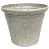 Garden Odyssey PLYFP72612BB1 Glazed Milano Planter, Crackled Beige, 12-Inch