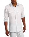 Calvin Klein Sportswear Men's Long Sleeve Linen Woven Shirt