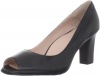 Taryn Rose Women's Fierce Open-Toe Pump,Black,5.5 M US