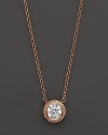 Diamond Solitaire 14K Rose Gold Pendant Necklace, 0.50 ct. t.w.