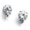 Clip-On Earrings with 8mm CZ Solitaire