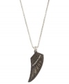 Flight of fancy. RACHEL Rachel Roy takes you under its wing with this pendant necklace. Featuring glass accents and crafted from silver-tone mixed metal, it's the perfect style lift. Approximate length: 23 inches + 2-inch extender. Approximate drop: 1-3/4 inches. Approximate diameter: 3/4 inch.