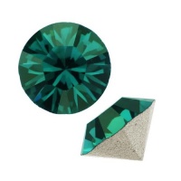 SWAROVSKI ELEMENTS Crystal #1028 Xilion Round Stone Chatons ss39 Emerald (6)