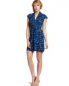 French Connection Women's Electric Meadow Jersey Dress, Blue, 10