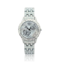 Bling Jewelry White Stainless Steel Classic Butterfly Fashion Watch [Watch]