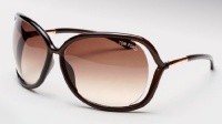 Tom Ford FT 0076 RAQUEL (692) Dark Transparent Brown w/ Brown Gradient lens sunglasses