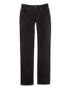 A polished flat-front, slim corduroy pant can be dressed up or down for comfortable, versatile style.