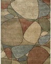 Nourison Interpretations Multicolor Contemporary Abstract 3.6-Feet by 5.6-Feet Polyacrylic Area Rug