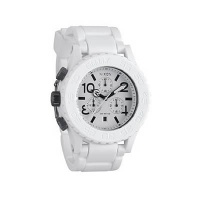 Nixon Rubber 42-20 Chrono Watch -  Men/Women White, One Size