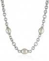 Majorica 14 and 16mm Multi-Baroque Pearls on Metal Chain Necklace