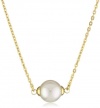 Majorica Vermeil 8mm White Round Pearl Pendant Necklace