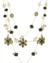 Betsey Johnson Essentials Leopard Flower Illusion Necklace