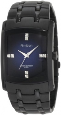 Armitron Men's 204507DBTI Swarovski Crystal Accented Ion-Plated Black Stainless-Steel Watch