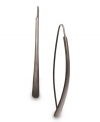 Give your look the extra edge with sleek accessories. These tapered, linear drops by Alfani feature modern design to frame the face. Crafted in hematite tone mixed metal. Approximate drop: 2-1/2 inches.