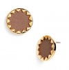 House of Harlow 1960 Khaki Sunburst Button Earrings