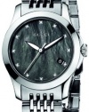 Gucci Women's YA126505 G-Timeless Diamond Marker Black MOP Dial Watch