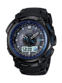 Casio Protrek Quartz Black Dial Atomic/ Solar Men's Watch - PRW5000Y-1