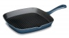 Cuisinart CI30-23CR Chef's Classic Enameled Cast Iron 9-1/4-Inch Square Grill Pan, Provencal Blue