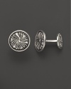 Elegant, intricately textured sterling silver cufflinks from Buccellati.