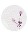 Blur the line between garden style and modern design with these Watercolors Amethyst dinner plates from Lenox Simply Fine. Purple blossoms flourish against a playful dot pattern while the white coupe shape couples the sleek look and unparalleled durability of bone china. (Clearance)