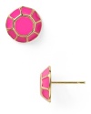 With its vintage vibe, this pair of stud earrings from kate spade new york is a bright way to add a hint of retro color.