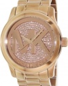 Michael Kors Oversized Rose Golden Runway 3-Hand Glitz Women's watch #MK5661