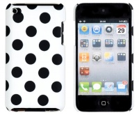 ABZ Cases Polka Dot Embossed Hard Case for Apple iPod Touch 4, 4G-White