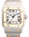 Cartier Men's W20011C4 Santos Galbee Stainless Steel and 18K Gold Watch